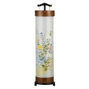 立花 8号 ケヤキ調 1個入 絹二重絵 大輪菊 木製 盆提灯 岐阜提灯 岐阜ちょうちん 新型行燈 新型提灯 3951 (20250511)