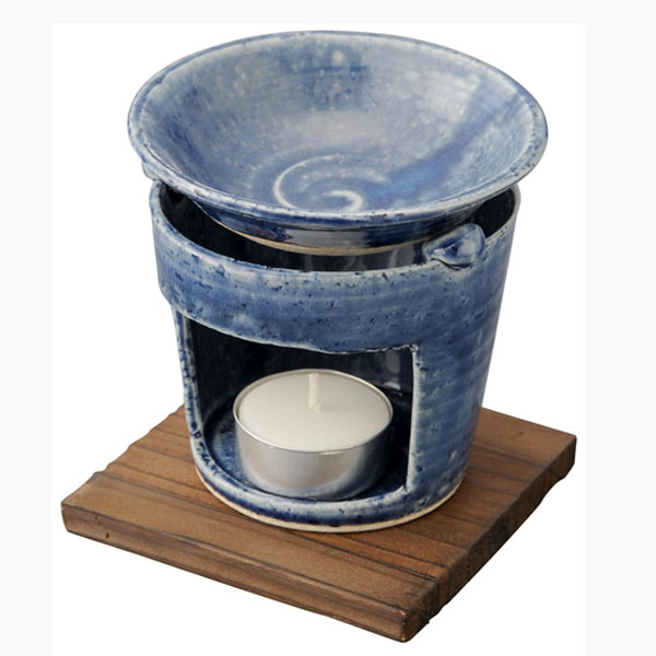 茶香炉藍 電気式では出せない直火だから出せる香り お香 香炉 藍茶香炉 茶香炉 お茶 ほうじ茶 手作り 手造り 元 和製…