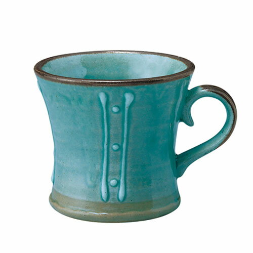 カントリーマグ ブルー マグカップ ティーカップ せともの 食器 コーヒーカップ お茶 緑茶 (20240601)