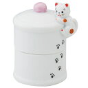 がんばり猫 綿棒入れ 綿棒別売 せともの サニタリー 洗面に 【20250703】
