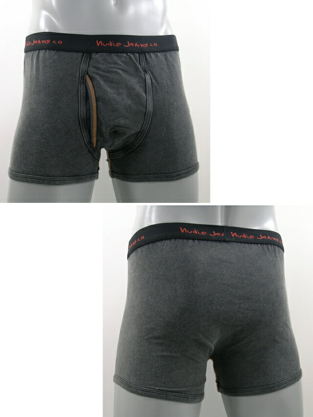 nudie Jeans co (ヌーディージーンズ） Bobby Mid Brief ORGANIC COTTON 100% (オーガニックコットン・ミッドブリーフ) Black(アンティーク・ブラック)