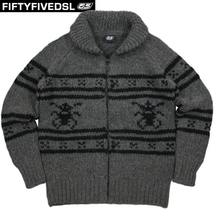 55DSL(FIFTY FIVE DSL) フィフティファイブ ディーエスエル KANADIAN SWEATER (カナディアンセーター) GRAY(チャコールグレー)