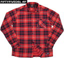【SALE】30%OFF★55DSL(FIFTY FIVE DSL) フィフティファイブ ディーエスエル SIRANORK SHIRT(ガーゼチェックシャツ) RED×NAVY(レッド×ネイビー×オフホワイト)【YDKG-tk】【toukai1】【smtb-tk】
