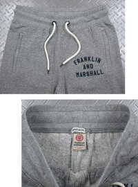 大人の週末スタイルにピッタリ★FRANKLIN&MARSHALL,フランクリン・アンド・マーシャル,MEN'SPLUSHTROUSERSwithEMBROIDERY,刺繍ロゴ入り、スウェットパンツ,SPORTGREY(スポーツグレー),SKU#PFMF310ANW17-1142