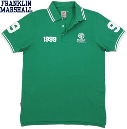 フランクリンマーシャル FRANKLIN＆MARSHALL/フランクリンアンドマーシャルSHORT SLEEVE PIQUE POLO SHIRTナンバーリングプリント入り、半袖ポロシャツBRIGHT GREEN(ブライトグリーン)/SKU #POMF140ANS17