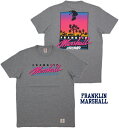 FRANKLIN＆MARSHALL/フランクリンアンドマーシャルT-SHIRT JERSEY ROUND NECK SHORT半袖プリントTシャツ GREY MELANGE(グレーメランジ)/TSMF274AMS17