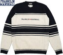 【SALE】30 OFF★FRANKLIN＆MARSHALL/フランクリンアンドマーシャル CREW NECK WOOL SWEATER 刺繍ロゴ入り クルーネックセーター OLD WHITE(オールドホワイト)/KNMF531ANW19