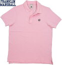 フランクリンマーシャル FRANKLIN＆MARSHALL/フランクリンアンドマーシャルSHORT-SLEEVED PIQUE POLO SHIRT ワンポイント刺繍ロゴ入り、半袖ポロシャツ POWDER PINK(パウダーピンク)/SKU #POMF403ANS19