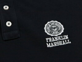夏カジュアルはやっぱりコレ!イタリア目線のカレッジテイストを注ぎ込んだ、大人ポロ♪FRANKLIN&MARSHALL,フランクリンアンドマーシャル,SHORT-SLEEVEDPIQUEPOLOSHIRT,エンブレムロゴ刺繍入り、半袖ラインポロシャツ,#POMF414ANS19,BLACK(ブラック)