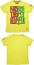 RINGSPUN (リングスパン) S/S TEE 半袖プリントTシャツ “HIPPIE” YELLOW(イエロー)