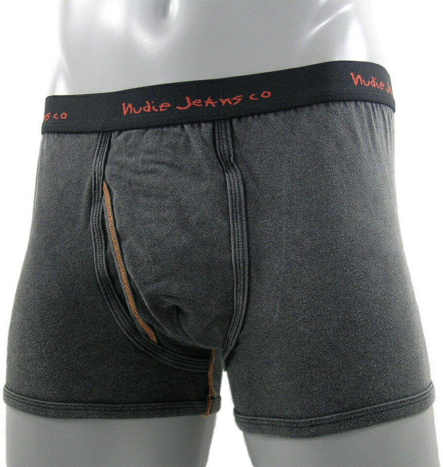 nudie Jeans co (ヌーディージーンズ） Bobby Mid Brief ORGANIC COTTON 100% (オーガニックコットン・ミッドブリーフ) Black(アンティーク・ブラック)