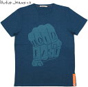 Nudie Jeans co/ヌーディージーンズ ROUND NECK T-SHIRT“ORGANIC. HOLD FAST” オーガニックコットン、半袖プリントTシャツ FAST NAVY(ネイビー)