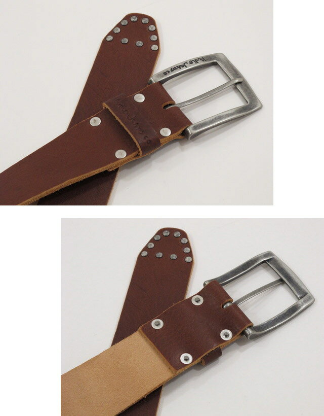 Nudie Jeans co/ヌーディージーンズ STEVESSON BELT STUDS スタッズ入り、レザーベルト/スタッズベルト COGNAC(コニャック)