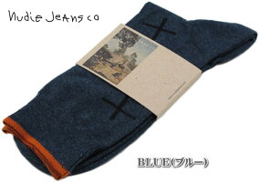 ジーンズ同様ハイクオリティで、履き心地満点★ヌーディーの新作ソックス!!NudieJeansco,ヌーディージーンズ,OLSSON,SOCKSCROSSES,クロス柄ソックス/靴下,BLUE(ブルー)