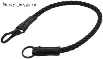 いつものデニムスタイルにピリッと効かす!遊び心のあるヌーディーのレザー小物★NudieJeansco,ヌーディージーンズ,BENGTSSONKEYRING,キーストラップ,ウォレットロープ,BLACK(ブラック)