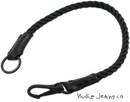 いつものデニムスタイルにピリッと効かす!遊び心のあるヌーディーのレザー小物★NudieJeansco,ヌーディージーンズ,BENGTSSONKEYRING,キーストラップ,ウォレットロープ,BLACK(ブラック)