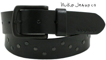 いつものデニムスタイルにピリッと効かす!ヌーディーのスタッズベルト★NudieJeansco,ヌーディージーンズ,ELIASSON,STUDSBELT,スタッズ入り、レザーベルト/スタッズベルト,BLACK(ブラック)