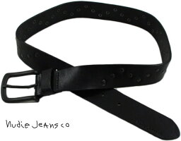 いつものデニムスタイルにピリッと効かす!ヌーディーのスタッズベルト★NudieJeansco,ヌーディージーンズ,ELIASSON,STUDSBELT,スタッズ入り、レザーベルト/スタッズベルト,BLACK(ブラック)