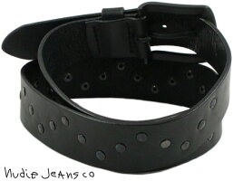いつものデニムスタイルにピリッと効かす!ヌーディーのスタッズベルト★NudieJeansco,ヌーディージーンズ,ELIASSON,STUDSBELT,スタッズ入り、レザーベルト/スタッズベルト,BLACK(ブラック)
