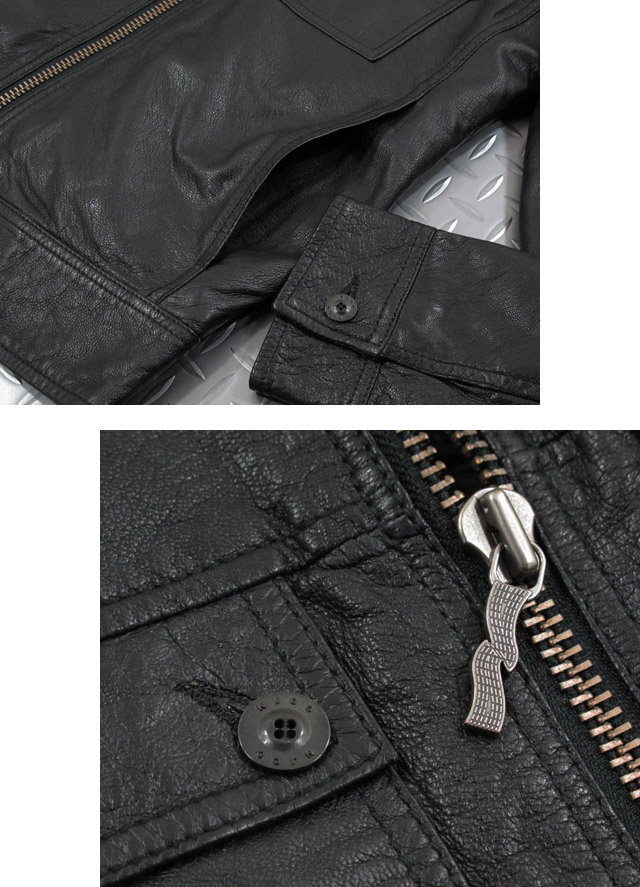 襟付きライダースをモチーフにした★デイリーに使える、原点回帰な黒レザー,NudieJeansco,ヌーディージーンズ,ldquo;HEATHrdquo;,LEATHERJACKET,ラムレザージャケット,襟付きレザージャケット,BLACK(ブラック)