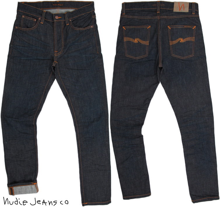 Nudie Jeans co/ヌーディージーンズ LEAN DEAN/リーンディーン CRINKLE BLUES(クリンクルブルース) 12oz. comfort stretch denimストレッチ・スキニーデニムパンツ