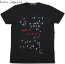 Nudie Jeans co/ヌーディージーンズ ANDERS“LETTER STAMPS” 半袖プリントTシャツ/半袖カットソー BLACK(ブラック)