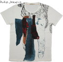 Nudie Jeans co/ヌーディージーンズ ANDERS“TORN PAPER” 半袖プリントTシャツ/半袖カットソー OFF WHITE(オフホワイト)