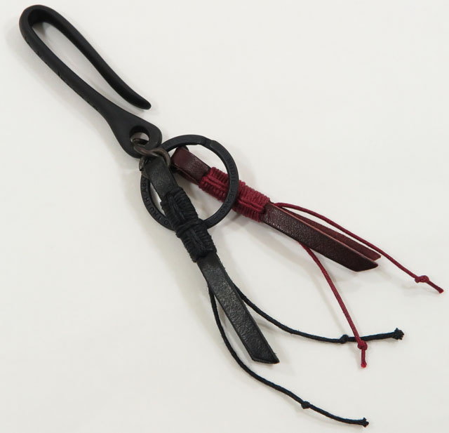 Nudie Jeans co/ヌーディージーンズ RAY KEYRING HOOK AND TAIL キーリング/キーフォルダー BLACK(ブラック)