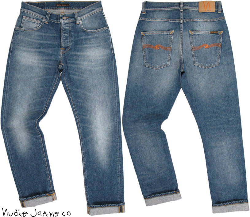 綺麗なテーパードラインが特徴★GRIMTIM/グリムティムの味だしジーンズ★NudieJeansco,ヌーディージーンズ,GRIMTIM,グリムティム,CONJUNCTIONS,コンジャクションズ,12oz.comfortstretchdenim,ボタンフライスリムストレートフィット,ストレッチ・ジーンズ