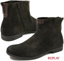 REPLAY/リプレイ SIDE ZIP BOOTS “SETTER” サイドジップ ヌバックブーツ/スウェードサイドジップブーツ 0057-TAUPE(トープ・グレーブラウン)/GMC12