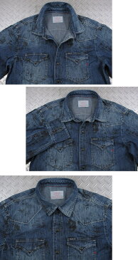 REPLAY/リプレイ M4860P L/S DENIM WESTERN SHIRT プリント柄入り、デニムウェスタンシャツ