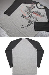 アメカジ風のシンプルシックなデザインが◎REPLAYのラグランスリーブ・カットソー★REPLAY,リプレイ,M6330,L/SRAGLANBASEBALLT-SHIRT,プリント入り、長袖ラグランベースボールTシャツ,A.BLACK/H.GREY(アンティークブラック×ヘザーグレー)