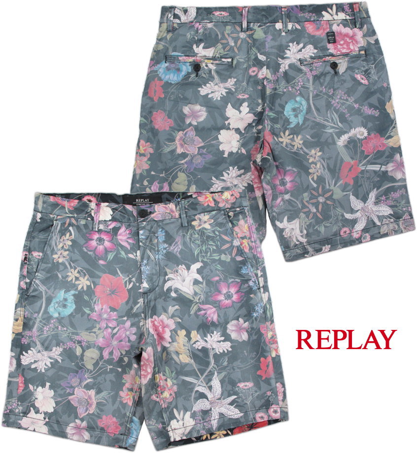 REPLAY/ץ쥤M9567ALL-OVER FLORAL PRINT BERMUDA SHORTSܥ˥ץꡢȥå硼/硼ȥѥ FLOWERS(ե)