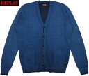 REPLAY/vC UK1752 FADED COTTON CARDIGAN RbgJ[fBK/ȃjbgJ[fBK VIOLET BLUE(oCIbgu[)