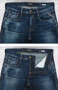 REPLAY,リプレイ,M914Y,“ANBASS(アンバス)”スリムフィット・ストレッチジーンズ,11.75ozAUTHENTICBLUECOMFORTDENIM