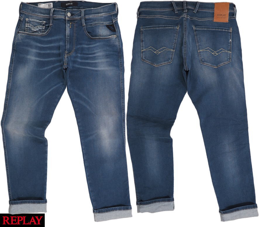 REPLAY/リプレイM914Y JEANS SLIM FIT ANBASS HYPERFLEX X-L.I.T.E. RE-USED スリムフィット・ストレッチジーンズ“アンバス”ハイパーフレックス エックスライトリユーズド10.75oz HYPERFLEX STRETCH DENIM