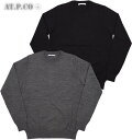 AT.P.CO/アティピコ A21498 CREWNECK SWEATER ウール×アクリル混 ストレッチクルーネックセーター