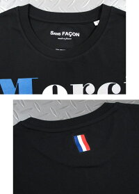 気取らず、かっこいいがコンセプト★フランスカルチャーにインスピレーションを受けたSANSFACON(ソンファソン),SANSFACON,ソンファソン,T-SHIRTUNISEX,MerciNon,半袖プリントTシャツ,カットソー,BLACK(ブラック)