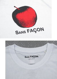 気取らず、かっこいいがコンセプト★SANSFACON,ソンファソン,T-SHIRTUNISEX,POMME,半袖プリントTシャツ,カットソー,WHITE(ホワイト)