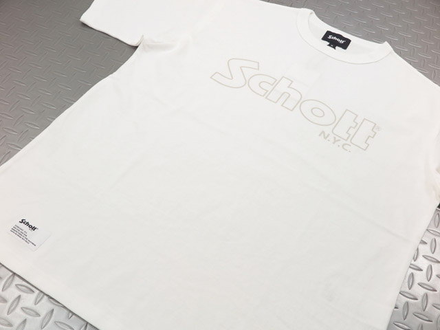 Schott/ショット S/S T-SHIRT “BASIC LOGO” ベーシックロゴTシャツ/プリントTEE WHITE(ホワイト)