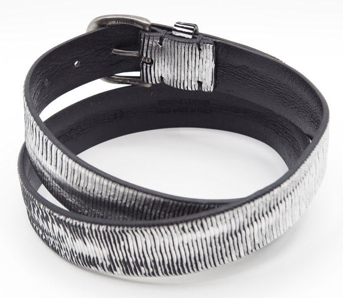 POST＆CO/ポストアンドコー Leather Belt/レザーベルト Art:9045 ARGENTO(銀シルバー)