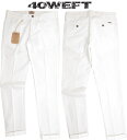 40WEFT/フォーティーウエフト LENNY_1710 STRETCH CHINO TROUSERSストレッチ トラウザー/ストレッチ チノパン/クロップドパンツ WHITE(ホワイト)