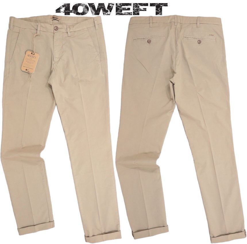 40WEFT/եƥե LENNY_1710 STRETCH CHINO TROUSERSȥå ȥ饦/ȥå Υѥ/åץɥѥ KHAKI()