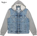 Pepe Jeans/ペペジーンズ YOUNG X HOODIE COMBINED DENIM JACKET ヤングXフーディー コンバインド デニムジャケット DENIM (デニム)