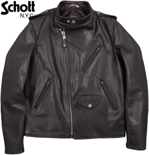 Schott/ショット 603UST STAND ONESTAR RIDERS RIDER'S JKT スタンドカラー ワンスタージャケット/ワンスターライダース/革ジャン BLACK(ブラック)/Lot No. 7670