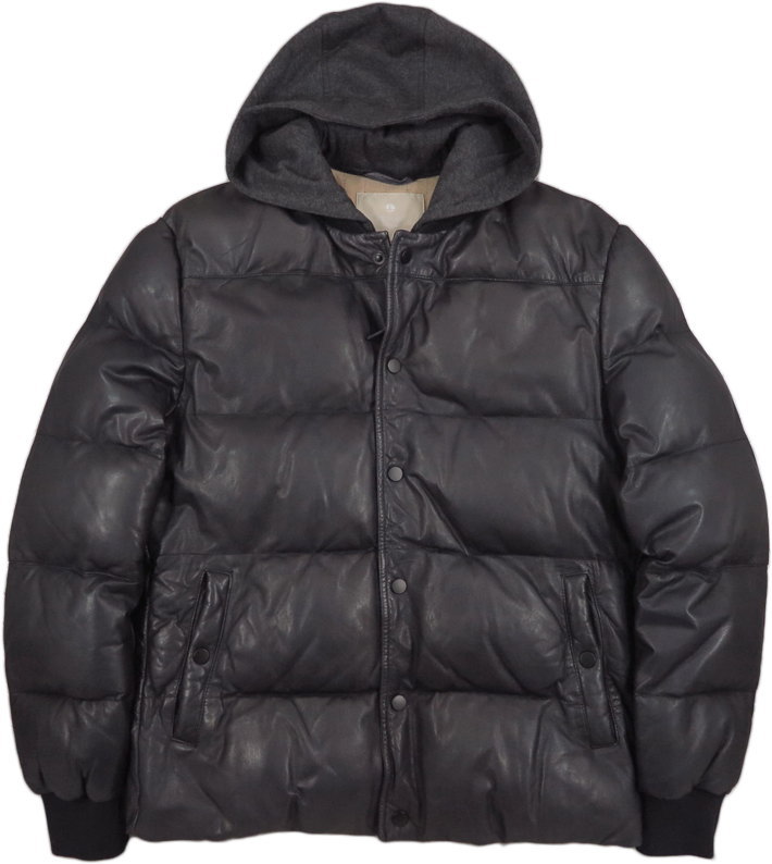 AT.P.CO./アティピコ A273P71 2WAY PADDED LEATHER JACKET 中綿入り ラムレザージャケット D.NAVY(ダークネイビー)