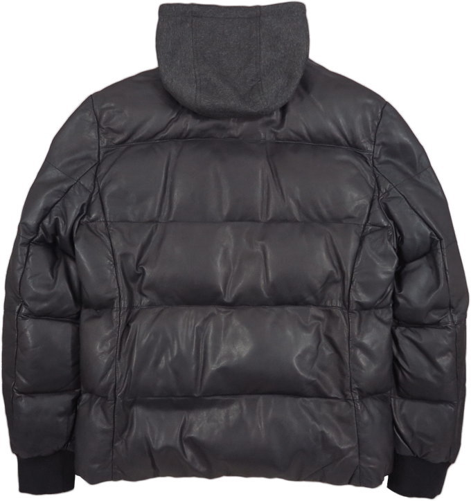 AT.P.CO./アティピコ A273P71 2WAY PADDED LEATHER JACKET 中綿入り ラムレザージャケット D.NAVY(ダークネイビー)