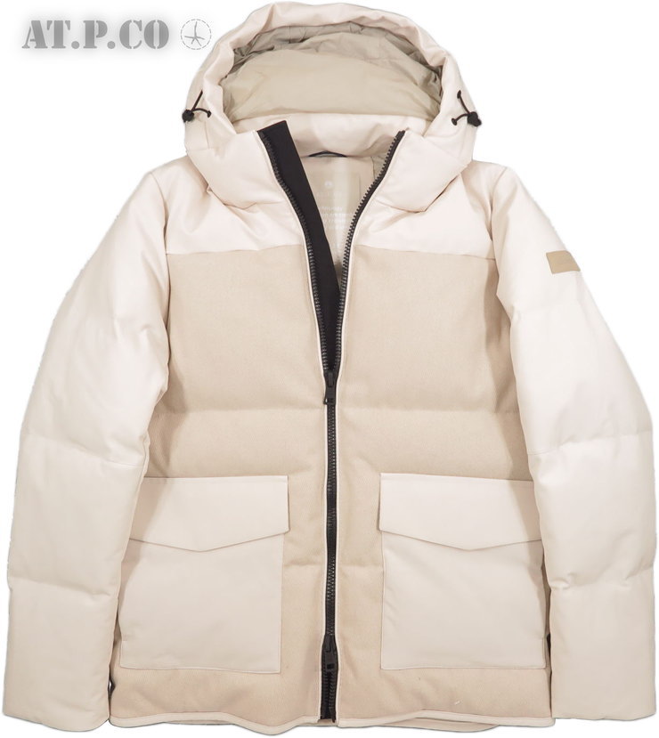 AT.P.CO./ƥԥ,PADDEDJACKETWITHHOOD,A273BOB676N017-L,Ǻء󥸥㥱å/ադ㥱å,BIANCO(ܥ꡼ۥ磻)