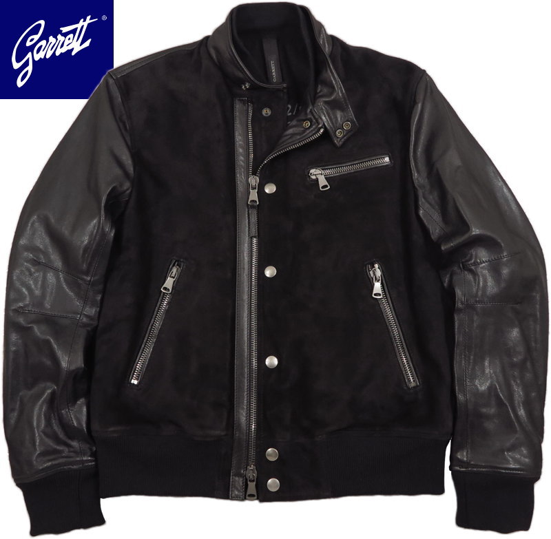 GARRETT/ギャレット Art.1729 SHEEPSKIN LEATHER JACKETラムレザージャケット NERO(ブラック)