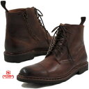 SENDRA/センドラ MODELO:13109 BENNY サイドジップ・レースアップブーツ DEEP NATURAL LAV.TERM.FR FIGURAS MARRON(ブラウン)